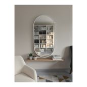 Esenhome DECOR Beyaz Çerçeveli Elips Duvar Aynası 60X120CM