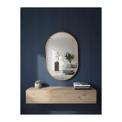 Esenhome DECOR Gold Çerçeveli Elips Duvar Aynası 60X90CM
