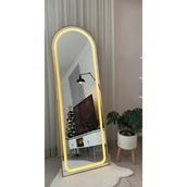 Esenhome DECOR Gold Çerçeveli Günışığı Ledli Oval Boy Aynası 60X180CM - Altın - 60 x 180 cm