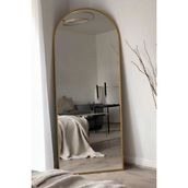 Esenhome DECOR Gold Çerçeveli Oval Boy Aynası 60x180cm - Altın