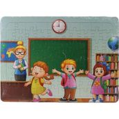 Eser 80 Parça Çocuk Puzzle Öğrenciler Sınıfta