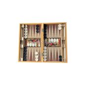 Eser Hatem Model Ahşap Tavla ve Dama Takımı 25 x 50 cm