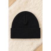 ESES BEBE Siyah Unisex Bebek Çocuk Esnek Kaşkorse Bere Pamuklu Mevsimlik Şapka