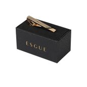Esgue Gold Siyah Renk Dalga Desenli Şık Kravat Klipsi – KM:5261