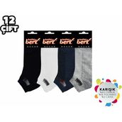 Esinti Ibrahim Berk 11-11 Erkek Likralı Patik Çorap 12'li - Renkli - 40 - 44