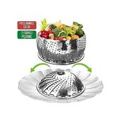 Esmo Home Busstier Buharda Pişirme Aparatı, Metal Buharda Pişirici, Katlanabilen Buharda Pişirme Aleti - 1BW-Beyaz