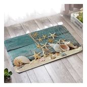 Esnature Deniz Kumsal Deniz Yıldızlı Mavi Kapı Önü Paspası 45X70 Cm