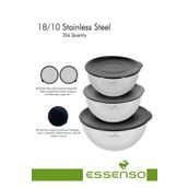 Essenso Paslanmaz Çelik Rendeli 304 Quailty 9 Parça Karıştırma Kabı 16-20-24 Cm