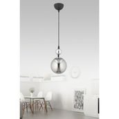 ESSLİGHT NİSAN TEKLİ SARKIT AVİZE FÜME GLOB CAMLI MODERN DEKORATİF AYDINLATMA