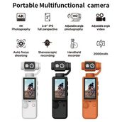 Etorva Store Q8 4K Ultra Hd Taşınabilir Vlog Spor ve Aksiyon Kamerası 2.0’’ Döndürülebilir IPS Ekran Tu - Renkli