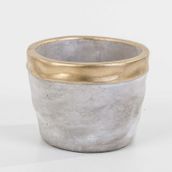 Euro Flora Dore Bantlı Beton 12x9 cm Saksı