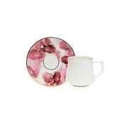 Evaliza Pembe Cicek 6 Kişilik 130 ml Çay Fincan Takımı