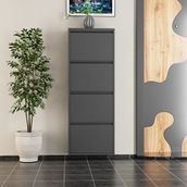 Evdemo 4 Kapaklı Metal Ayakkabılık Antrasit