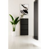 Evdemo Kilitli 3 Kapaklı Metal Ayakkabılık Siyah