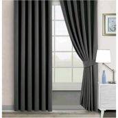 Evdepo Home Karartma Blackout Pilesiz Koyu Gri 400x260 cm Fon Perde