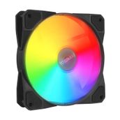 Evercool F12 38CFM 1200RPM 12CM Rainbow 3p+4p Molex Soketli Siyah Kasa Fanı