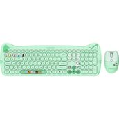 Everest Catty KM-6283 Yeşil Kablosuz Klavye Mouse Seti