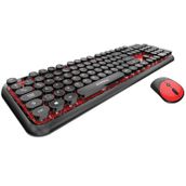 Everest Round KM-6282 Siyah Kablousuz Klavye-Mouse Set