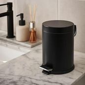 Evidea Bath Siyah 5 lt Pedallı Çöp Kovası
