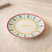 Evidea Kitchen Amour Renkli 25 CM Servis Tabağı