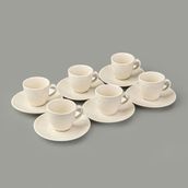 Evidea Kitchen Arnea 6'lı Krem 90 ml Kahve Fincan Takımı