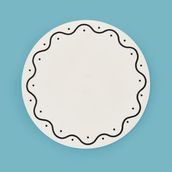 Evidea Kitchen Beyaz Siyah 38 cm Yuvarlak Deri Supla