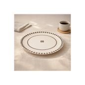 Evidea Kitchen Ethnic Siyah Beyaz 25 CM Servis Tabağı