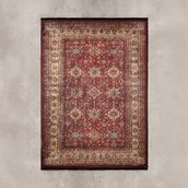Evidea Line Afgan Desenli Kırmızı 160x230 cm Soft Halı