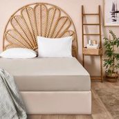 Evidea Soft Basic Bej 240x260 cm Çift Kişilik Düz Kenar Çarşaf