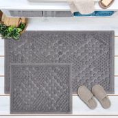 Evidea Soft Kağan Gri 60x100 cm + 50x60 cm 2'li Banyo Paspası