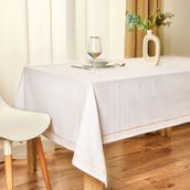 Evidea Soft Stripe Ekru 150x220 cm Masa Örtüsü