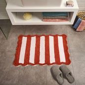 Evidea Soft Tufting Line Ekru Kiremit 60x90 cm Banyo Paspası