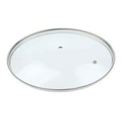 EvimSaray 24 cm Cam Kapak Metal Çerçeveli Tencere Tava Kapağı