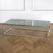 Evka Potrica Paslanmaz Ayak Siyah Mermer Tabla Orta Sehpa