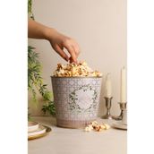 EVLE Metal Popcorn Kutusu - Patlamış Mısır Kovası 13.5 Cm, Rosy Er149-u7