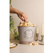 EVLE-Metal Popcorn Kutusu - Patlamış Mısır Kovası 13.5 Cm, Rosy (Rosy)