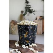 EVLE Metal Popcorn Kutusu - Patlamış Mısır Kovası 13.5 Cm, Terrazo Er149-1h