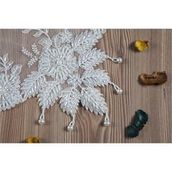 Evlen Home Collection Firuze Kordonlu Boncuklu Krem 40x220 cm Runner