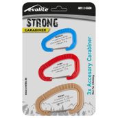 Evolite Strong Bej-Kırmızı-Mavi 3'lü Karabina Seti