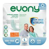 Evony Belbantlı Large Beden 120 Adet Hasta Bezi
