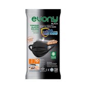 Evony Siyah Elastik Kulaklı 10'lu Cerrahi Maske