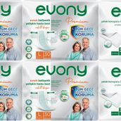 Evony Yetişkin Bel Bantlı Tekstil Yüzey Büyük 120 Adet Premium Hasta Bezi+60 Adet Yatak Koruyucu Örtü