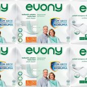 Evony Yetişkin Bel Bantlı Tekstil Yüzey L 120 Adet Hasta Bezi+60 Adet Yatak Koruyucu Örtü