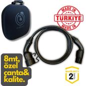 Evoşarj Elektrikli Araç Şarj Ara Kablosu 3mt, 5mt, 8mt, 10MT, 12MT, 16MT, Tip 2, 32A-22KW