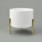 Evstyle 20x22.5 cm Beyaz Gold Ayak Detaylı Saksı