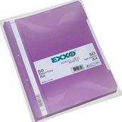 Exxo Plastik A4 Mor 50'li 1 Paket Telli Dosya