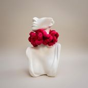 Eych Kadife El Örgüsü Scrunchie Saç Tokası – Hacimli Yumuşak Kadife Lastikli Toka - Fuşya