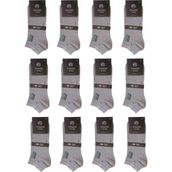 Eymen Socks 12'li Lüks Kutulu Bambu Erkek Patik Çorap Tek Renk Gri – Dikişsiz, Nefes Alan ,taç Desenli - 40 - 44