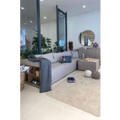 Eymense Miller Soft Sırt Minderli Kitaplıklı Açık Gri 4 Modül Modüler Köşe Koltuk Takımı