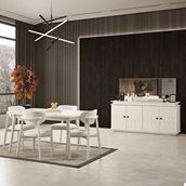 Eymense Petek Modern 4 Sandalyeli Açılır Masalı Yemek Odası Takımı